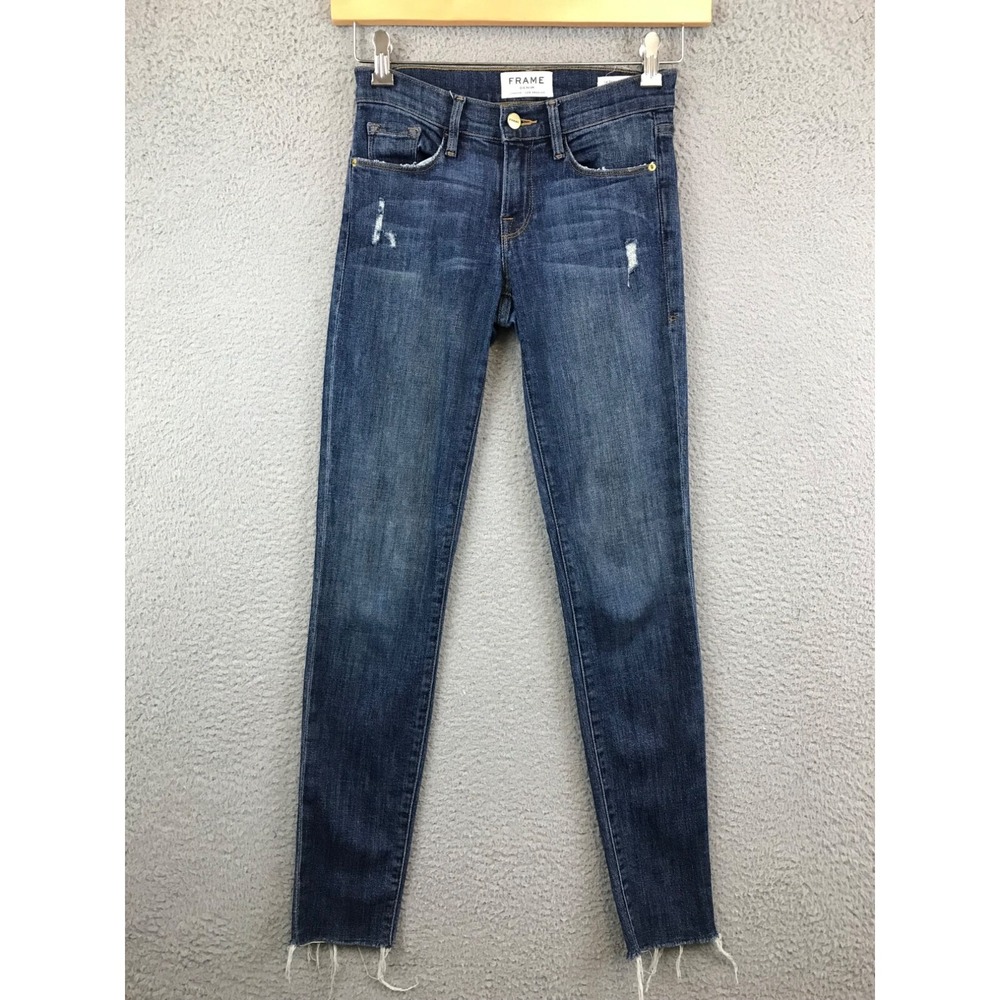 Frame Jeans Le Skinny De Jeanne Size 24 Medium Blue Wash